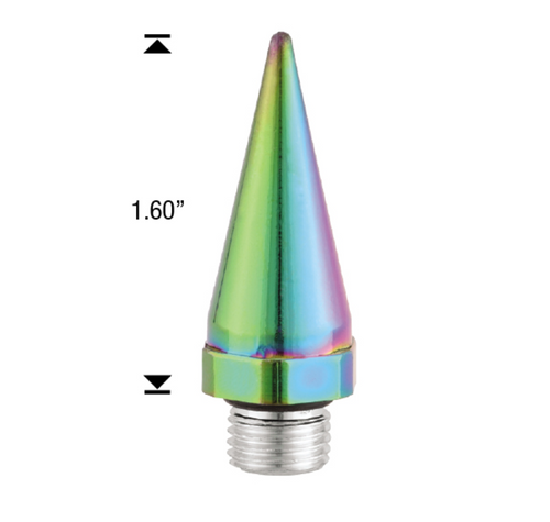 Neo Chrome Aluminum Spike Top Piece Twist-Off Design