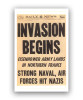Invasion Begins Headline Postcard