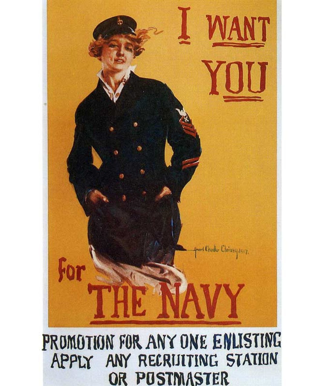 Poster 50x70 cm, WW I, I want you