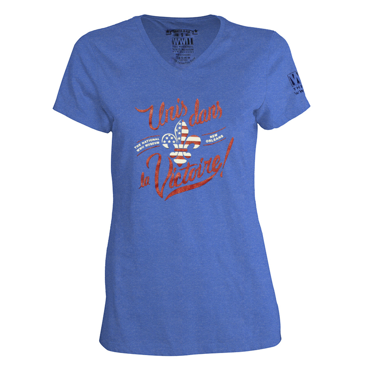 royal blue v neck t shirt