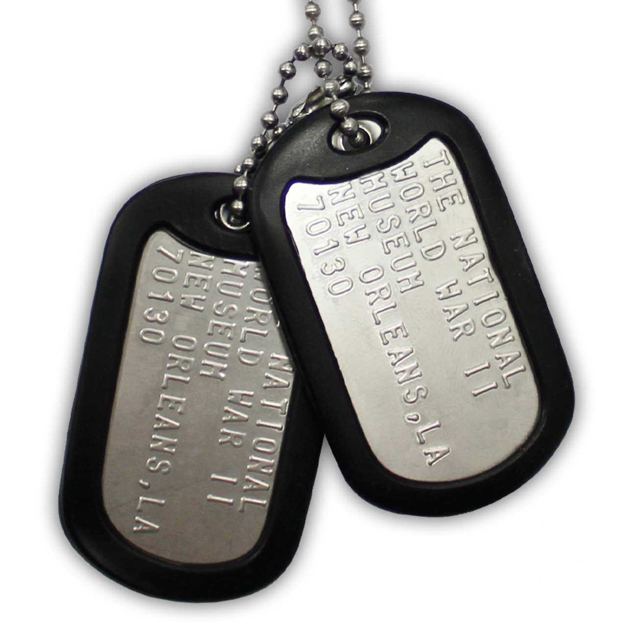  Military Army Style Stainless Steel Black Double Dog Tags  Pendant Necklace for Men, Bead Chain Sweater Necklace Jewelry Gifts for Men  Black : Clothing, Shoes & Jewelry