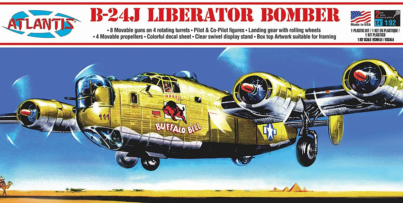 B-24J Liberator Bomber Buffalo Bill Plastic Model Kit