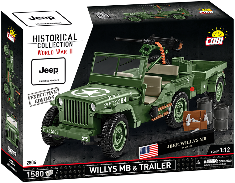 ウイリスMBジープ® Cobi Executive Edition Jeep Willys MB & Trailer Set