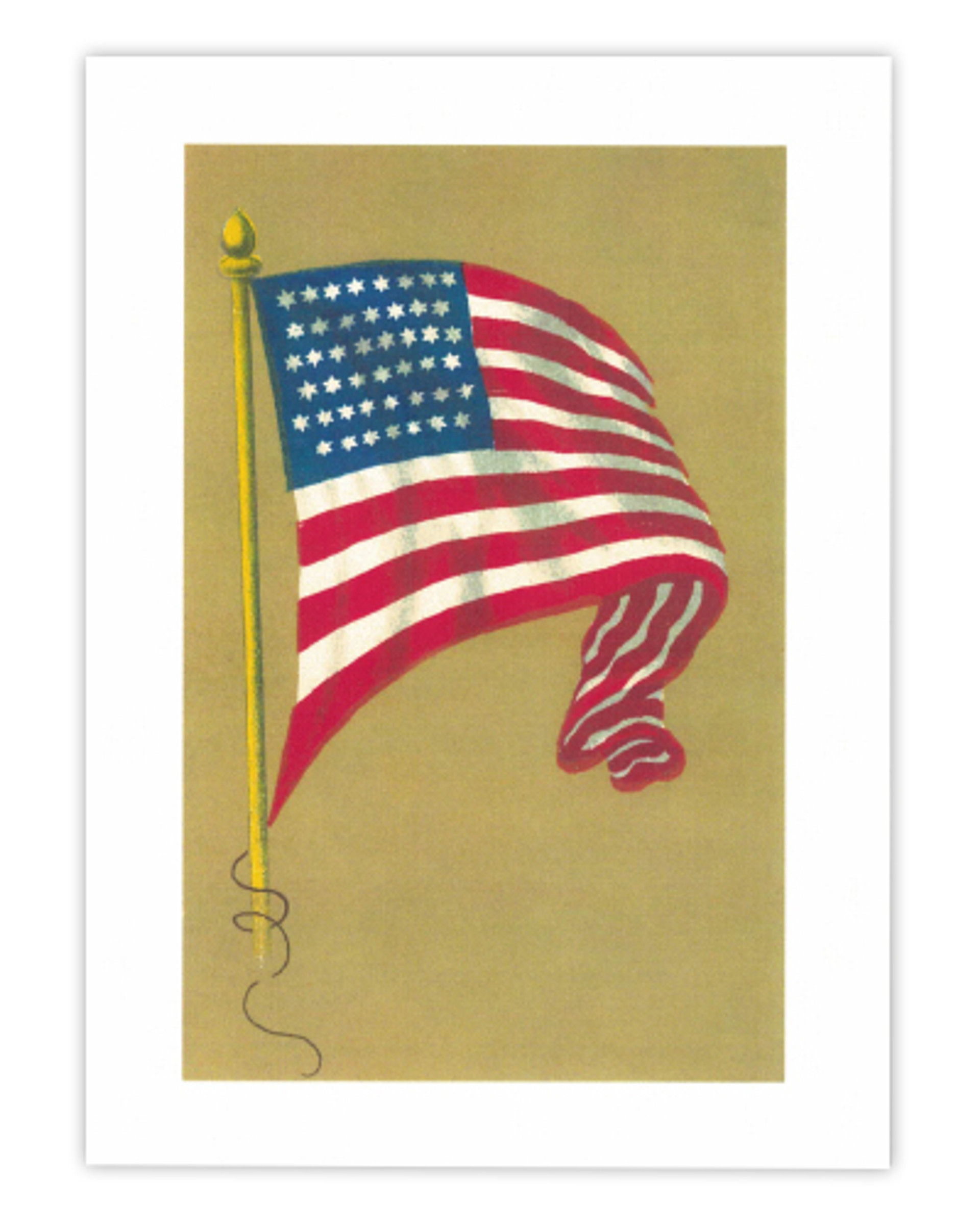 Patriotic American Flag Greeting Card