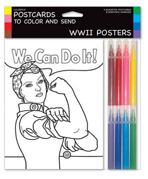WWII Posters Postcards to Color and Send