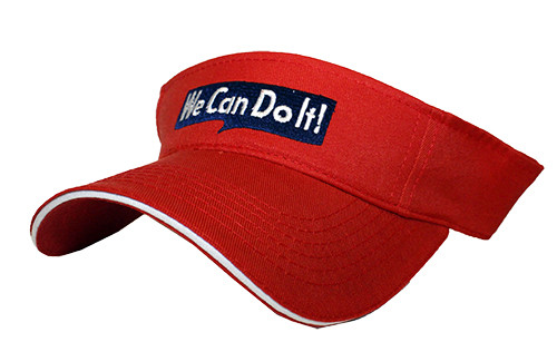 Rosie We Can Do It Embroidered Visor