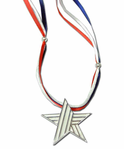 Mignon Faget Sterling Ribbed Star on Ribbon