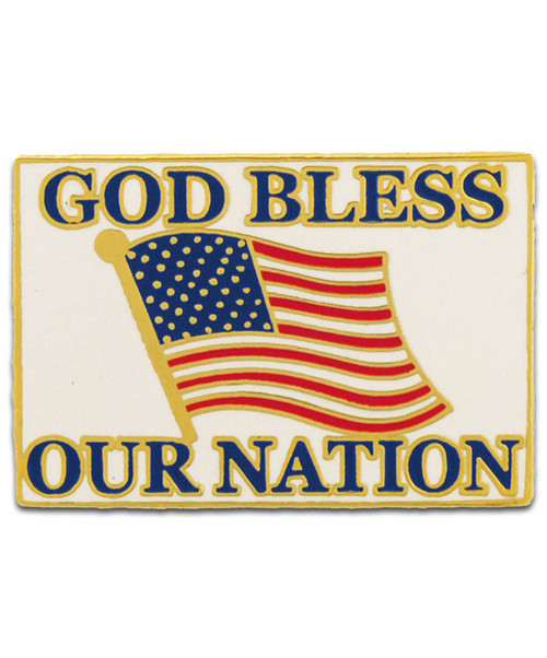 God Bless Our Nation Flag Lapel  Pin