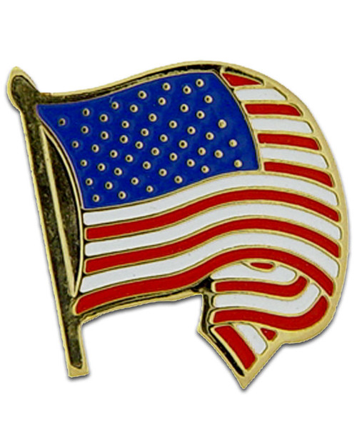 Wavy Flag Lapel Pin P12876