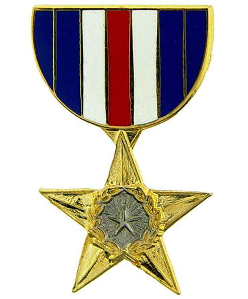 Silver Star Medal Lapel Pin