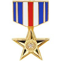 Silver Star Medal Lapel Pin