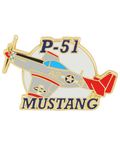 P51 Mustang  Lapel Pin Grey