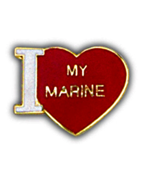 I Love My Marine Lapel Pin