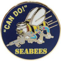 USN Seabees Lapel Pin