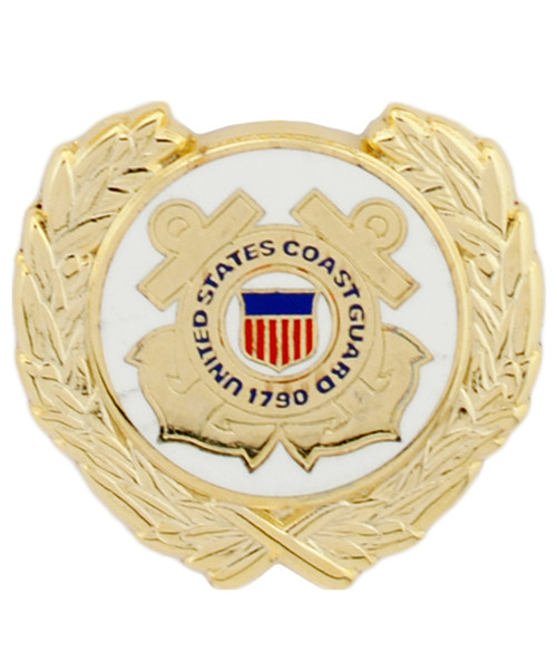 USCG Logo with Wreath Lapel Pin