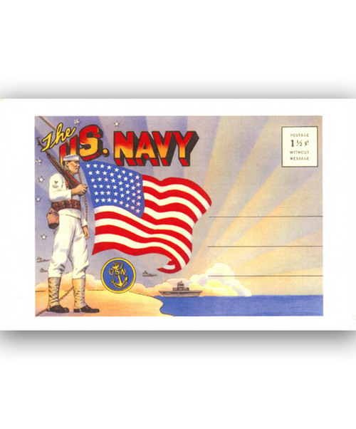 USN Folder Postcard