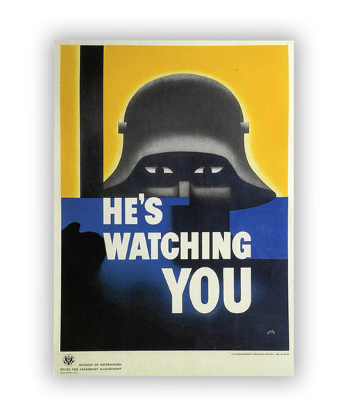 He's Watching You Postcard