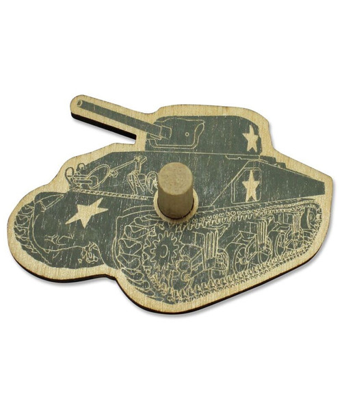 Sherman Tank Whirlygig Spinning Top