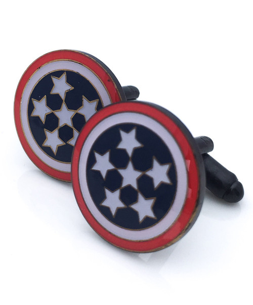 Stars and Stripes Antiqued Cufflinks