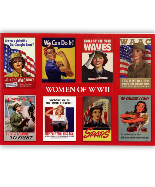 Women of WWII Sticker Postcard