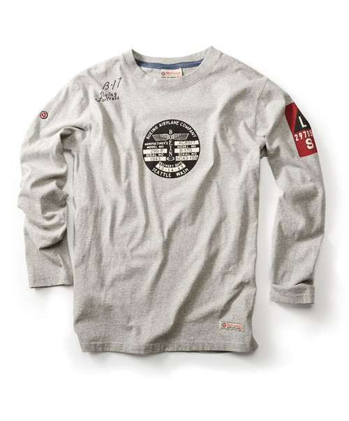 Image of the front of the B-17 boeing mens shirt by red-canoe