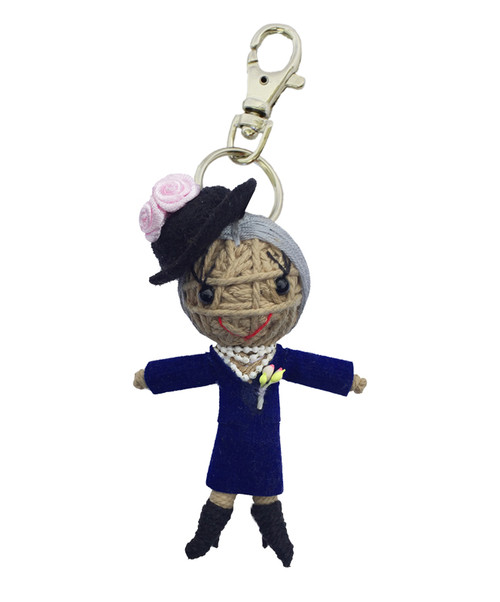 Eleanor Roosevelt String Doll Keychain