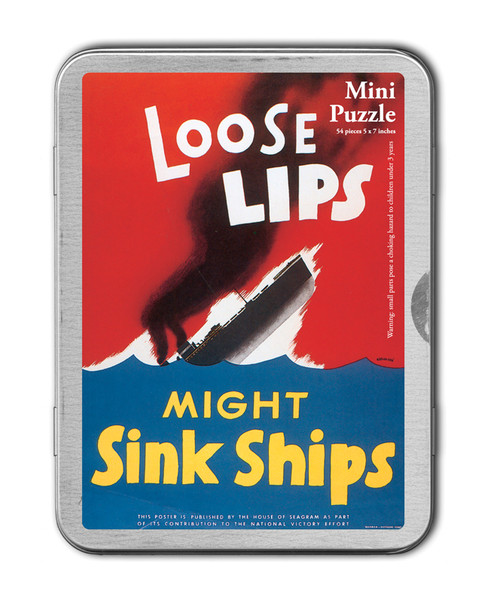 Loose Lips 54 Piece Mini Puzzle in Tin