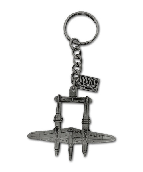 P38 Lightning Pewter Keychain