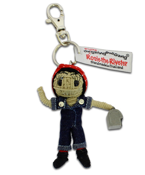 Rosie the Riveter String Doll Keychain