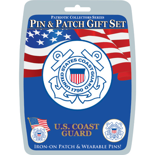 Coast Guard Pin and Patch Gift Set