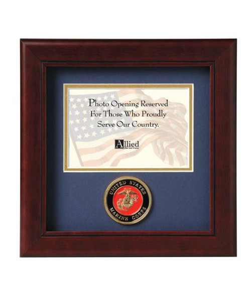 Marine Corps Medallion Picture Frame 8in x 8in