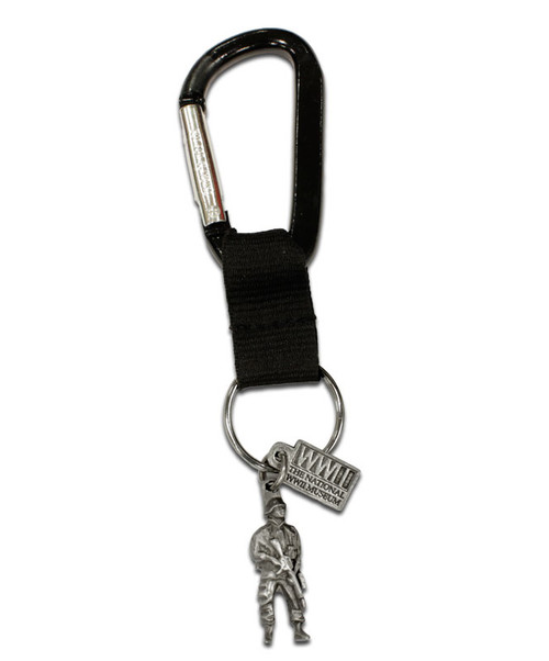 Pewter Soldier Carabiner with WWII logo