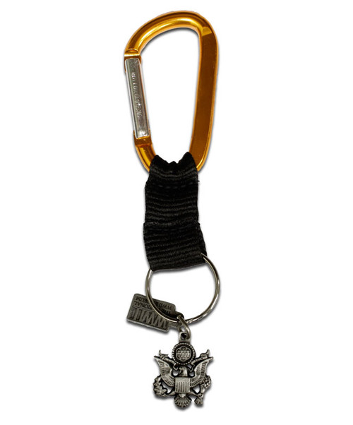 Pewter Army Carabiner with WWII logo