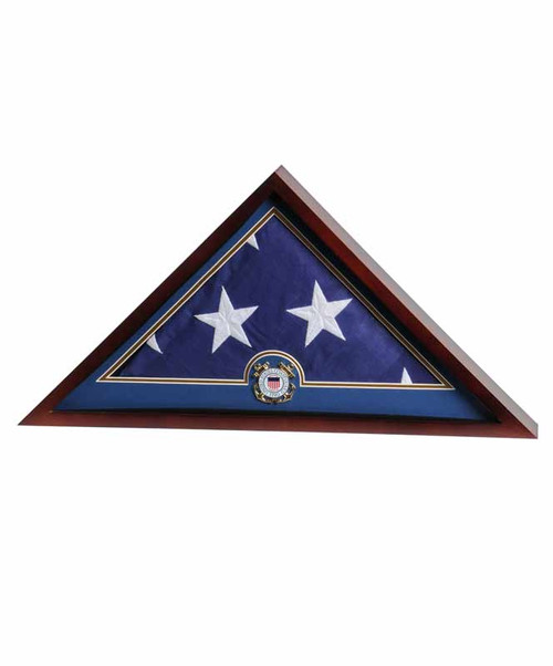 coast Guard Wooden Flag Display Case