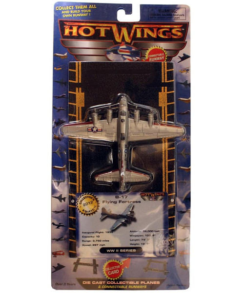B-17 Flying Fortress Silver Hot Wings Diecast