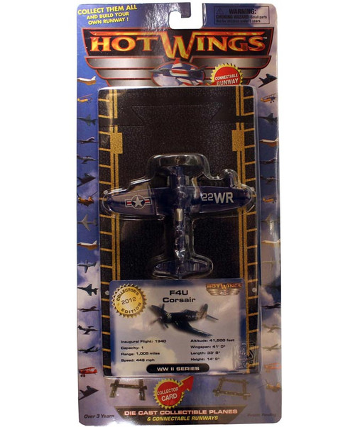 F4U Corsair USMC Hot Wings 4in by 5in Diecast