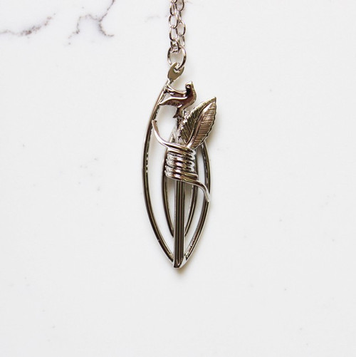 Close up view of the pendant on the holocaust remembrance necklace
