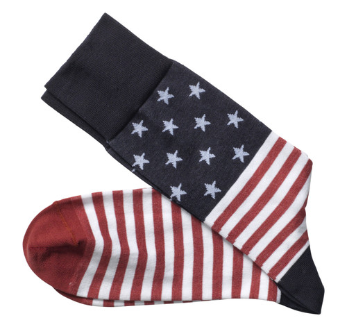 Mens Navy Flag Socks