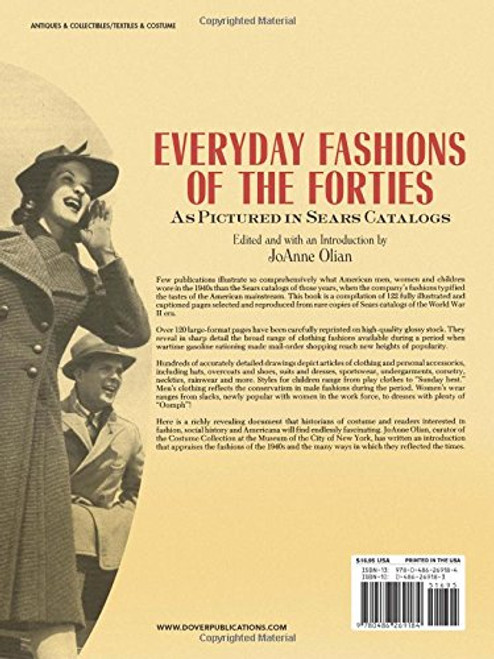 everyday fashions of the 40s as pictured in sears back