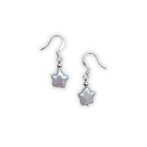 Cultured Pearl Star Earrings, National WW2 Museum Store