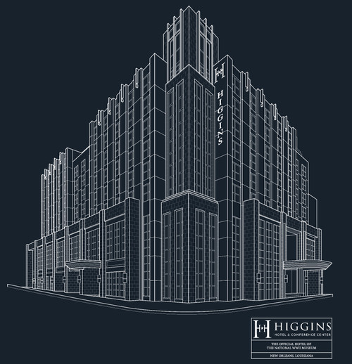 Higgins Hotel Navy T-Shirt