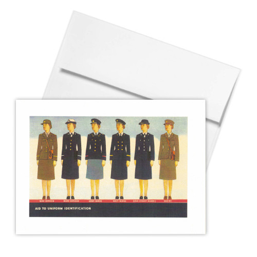Women's Military Uniform Greeting Card