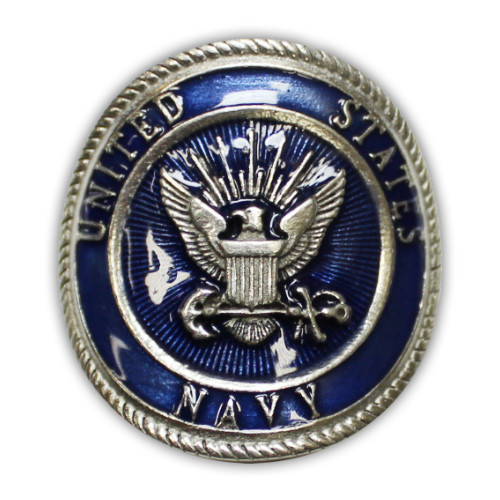 Navy Walking Stick Medallion