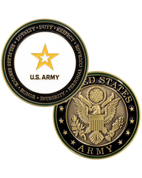 Army Core Values Challenge Coin