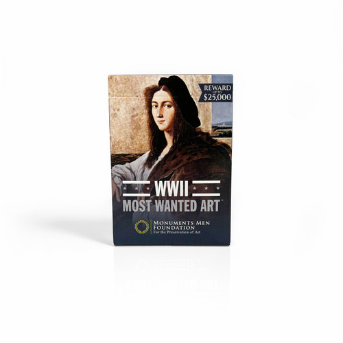 front image of the WWII Most wanted art playing cards
