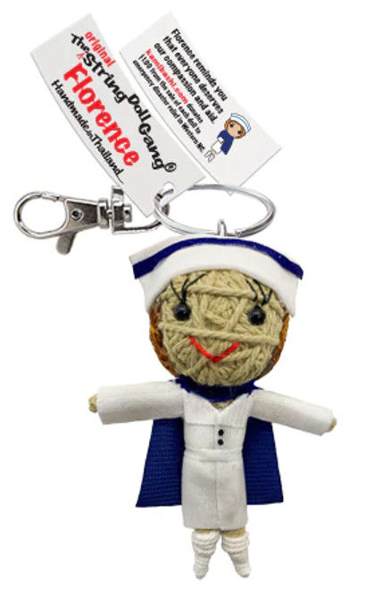 Florence WWII Nurse String Doll Keychain