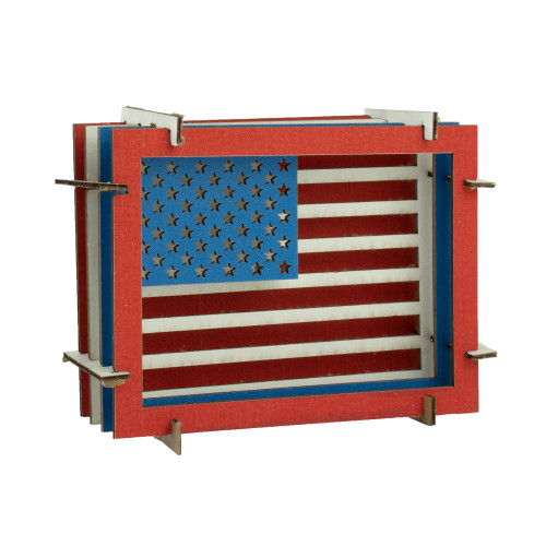 American Flag Papercraft Kit