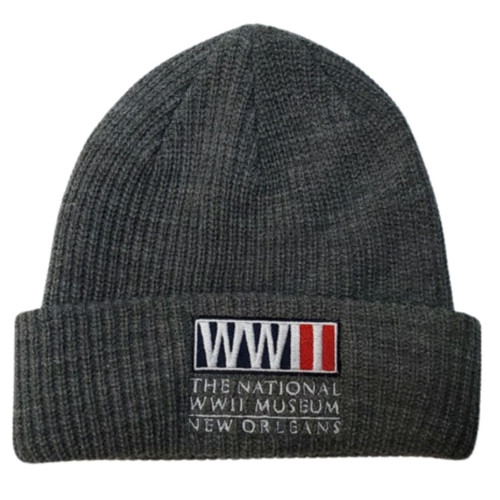 Limited Edition WWII Logo Grey Beanie Cap