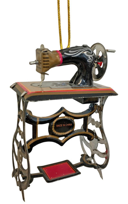 Tin Sewing Machine Ornament