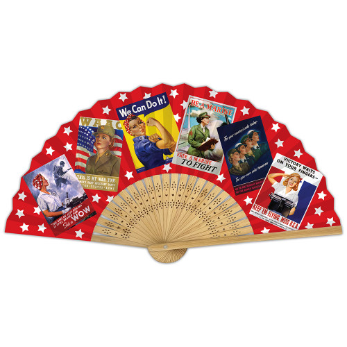 Women of WWII Bamboo Fan